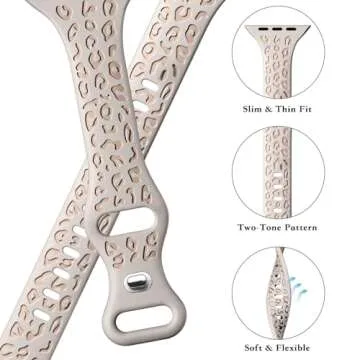 Stylish Slim Leopard Bands for Apple Watch Women