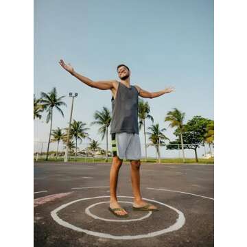 KuaiLu Men's Leather Flip Flops Arch Support Summer Beach Pool Water Thong Sandals Waterproof Rubber...