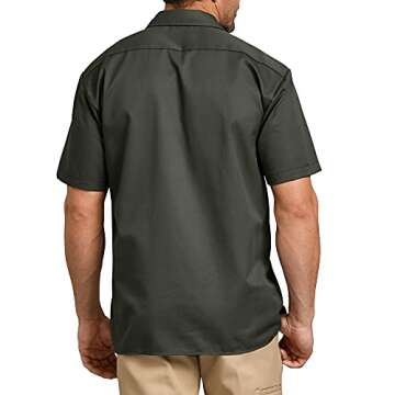 Dickies Olive Green Men's Work Shirt for Everyday Durability