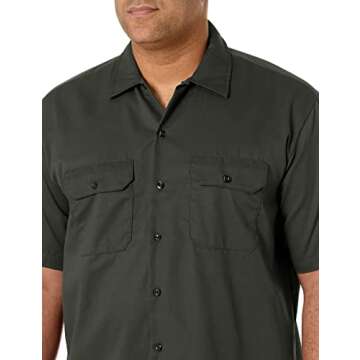 Dickies Olive Green Men's Work Shirt for Everyday Durability