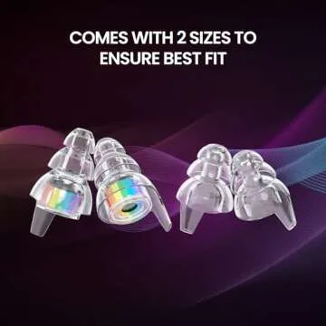 Eargasm High Fidelity Earplugs with Rainbow Filters - Reusable Noise Reduction Hearing Protection Ear-Plugs with Carrying Case for Concerts, Festivals, Raves, Musicians, Live Events, Sports