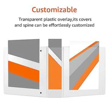 Amazon Basics 3 Ring Binders, 2 Inch, 4 Pack, D-Ring Organizer for School, Home Office, White