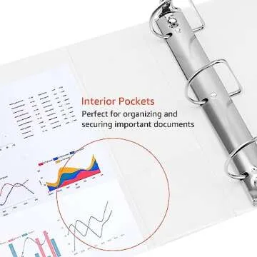 Amazon Basics 3 Ring Binders, 2 Inch, 4 Pack, D-Ring Organizer for School, Home Office, White