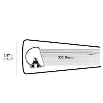 Amazon Basics 3 Ring Binders, 2 Inch, 4 Pack, D-Ring Organizer for School, Home Office, White