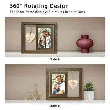 EYITUPC Loss of Father Sympathy Gift Memorial Gifts for Loss of Dad Picture Frame, In Memory of Dad Remembrance Grief Bereavement Gifts, Display Two 4x6