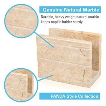 Natural Marble Napkin Holder for Dining Table Decor