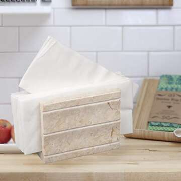 Natural Marble Napkin Holder for Dining Table Decor