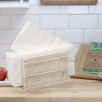 Natural Marble Napkin Holder for Dining Table Decor