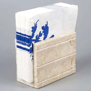 Natural Marble Napkin Holder for Dining Table Decor