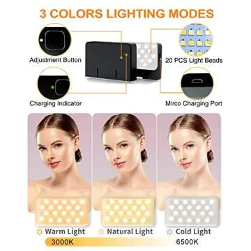 YENDILI Auto Face Tracking Tripod for iPhone Phone Tripod Stand Holder for Video Recording Selfie Stick Tripod with Remote Influencer Content Creator Vlogging Kit AI Phone Gimbal Stabilizer, Black