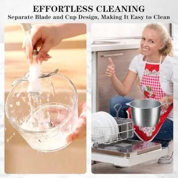 KingAcc 500W Food Processor with 2 Blades & Dual Bowls