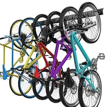TORACK Bike Storage Rack - Wall Mounted Organizer for 6 Bicycles