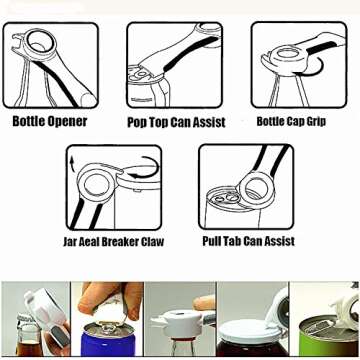 OYSIR 5 in 1 Lids off Jar Opener - Essential Kitchen Tool for Everyone
