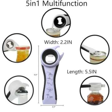 OYSIR 5 in 1 Jar Opener - Essential Kitchen Tool for Everyone