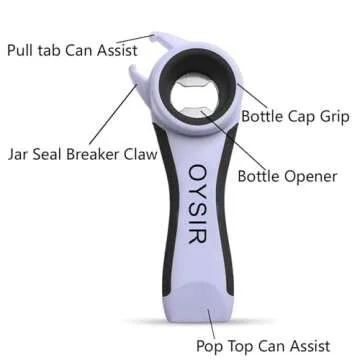 OYSIR 5 in 1 Jar Opener - Essential Kitchen Tool for Everyone