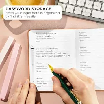 Clever Fox Password Book with alphabetical tabs. Internet Address Organizer Logbook. Small Pocket Password Keeper for Website Logins (Orange)