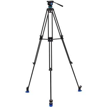 Benro KH25P Video Tripod with Head, 11lb Payload, Continuous Pan Drag, Anti-Rotation Camera Plate (K...