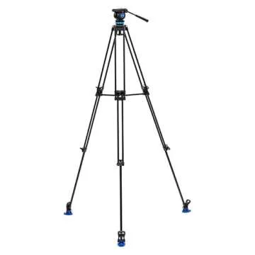 Benro KH25P Video Tripod with Head, 11lb Payload, Continuous Pan Drag, Anti-Rotation Camera Plate (KH26P)