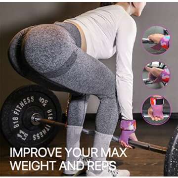 Adjustable Neoprene Padded Wrist straps for Weightlifting,Weight Lifting Straps Gym weight lifting w...