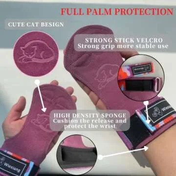 Adjustable Neoprene Padded Wrist straps for Weightlifting,Weight Lifting Straps Gym weight lifting wrist wraps，Gym Accessories for women for Men/Women(Pair)