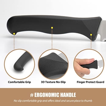 KUNIFU 9 Inch Serrated Bread Knife for Effortless Slicing