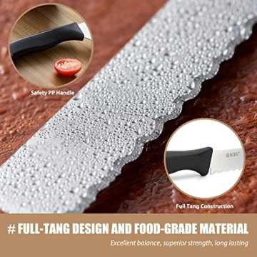 KUNIFU 9 Inch Serrated Bread Knife for Effortless Slicing