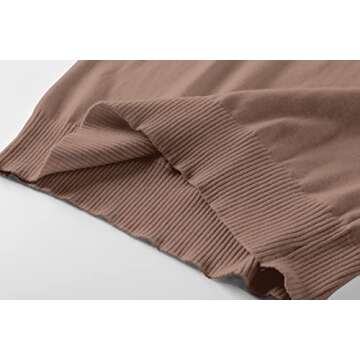 Women's Short Sleeves Sweater, Solid Color Crew Neck Classic Fit Soft Pullover Tee, Brown, US Medium