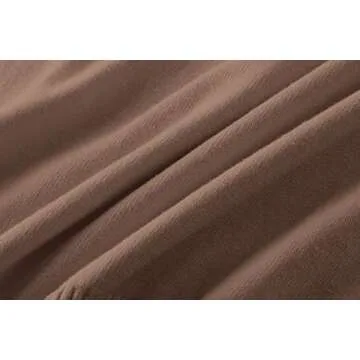 Women's Short Sleeves Sweater, Solid Color Crew Neck Classic Fit Soft Pullover Tee, Brown, US Medium