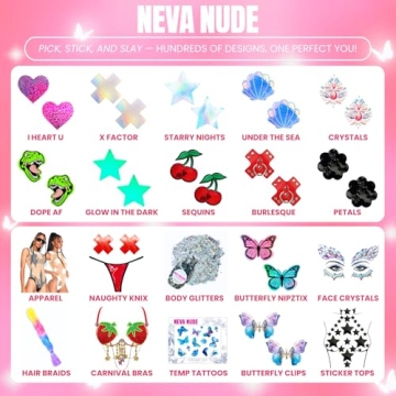 Neva Nude Dom Squad Pasties for Festivals and Raves