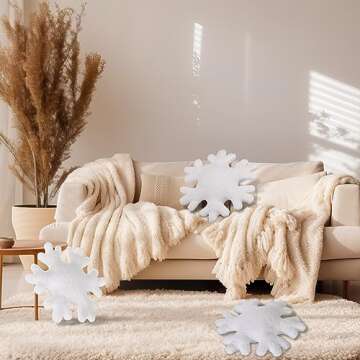 Huwena Decorative Snowflake Pillows for Holiday Decor