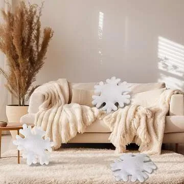 Huwena Decorative Snowflake Pillows for Holiday Decor
