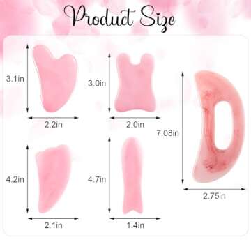 Treela 5 Pcs Gua Sha Facial Tools Set for Full Body Relaxation and Rejuvenation