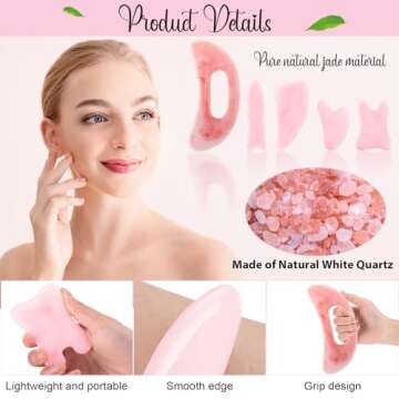 Treela Gua Sha Tools Set for Face and Body Massage