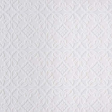 Brewster RD0671 Anaglypta Iron-Like Wallpaper - Luxe White Vinyl