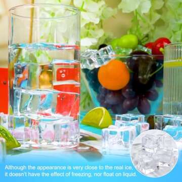 DomeStar 100PCS Clear Vase Fillers, Acrylic Fake Crushed Ice Rocks Fish Tank Vase Centerpiece Party Table Scatter Props Display