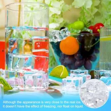 DomeStar 100PCS Clear Vase Fillers, Acrylic Fake Crushed Ice Rocks Fish Tank Vase Centerpiece Party Table Scatter Props Display