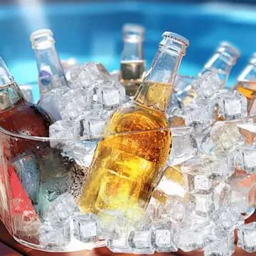 DomeStar 100PCS Clear Vase Fillers, Acrylic Fake Crushed Ice Rocks Fish Tank Vase Centerpiece Party Table Scatter Props Display