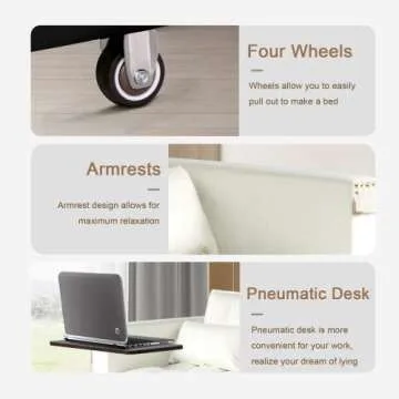 Convertible Sofa Bed, 3-in-1 Multi-Functional Velvet Sleeper Couch Pull-Out Bed, 48'' Bed Chaise Lounge with Adjustable Backrest and Pillows, Hidden Side Table for Living Room, Small Space