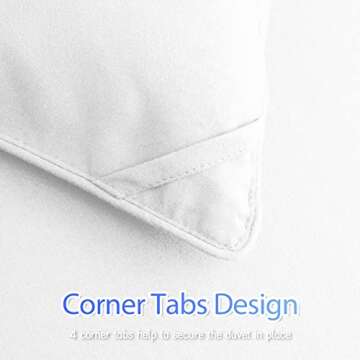 MATBEBY Queen Size Comforter Duvet Insert - All Season White Quilted Down Alternative Bedding Comforter with Corner Tabs - Winter Summer Fluffy Soft - Machine Washable