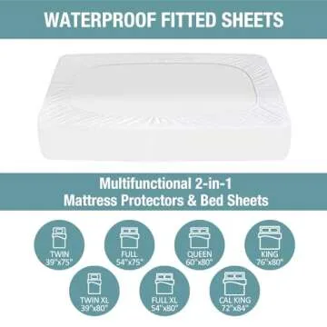 Bedecor Waterproof Mattress Protector for Twin XL Split King
