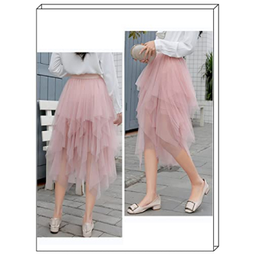 Reaowazo Tulle Skirt - Elegant Fairy Midi skirt for Women