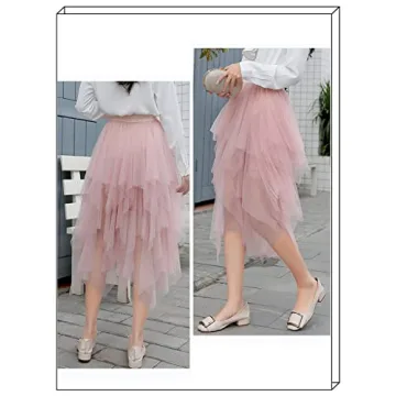 Reaowazo Tulle Skirt - Elegant Fairy Midi skirt for Women