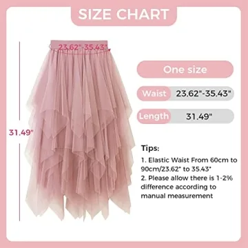 Reaowazo Tulle Skirt - Elegant Fairy Midi skirt for Women