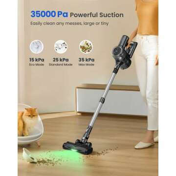Proscenic P13 Cordless Vacuum: 35Kpa Suction Power