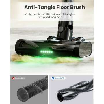 Proscenic P13 Cordless Vacuum: 35Kpa Suction Power