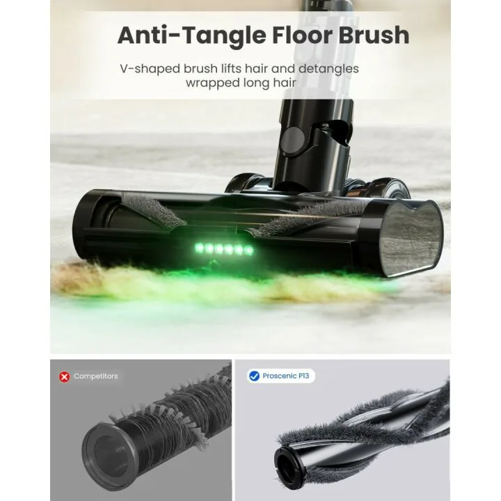 Proscenic P13 Cordless Vacuum: 35Kpa Suction Power