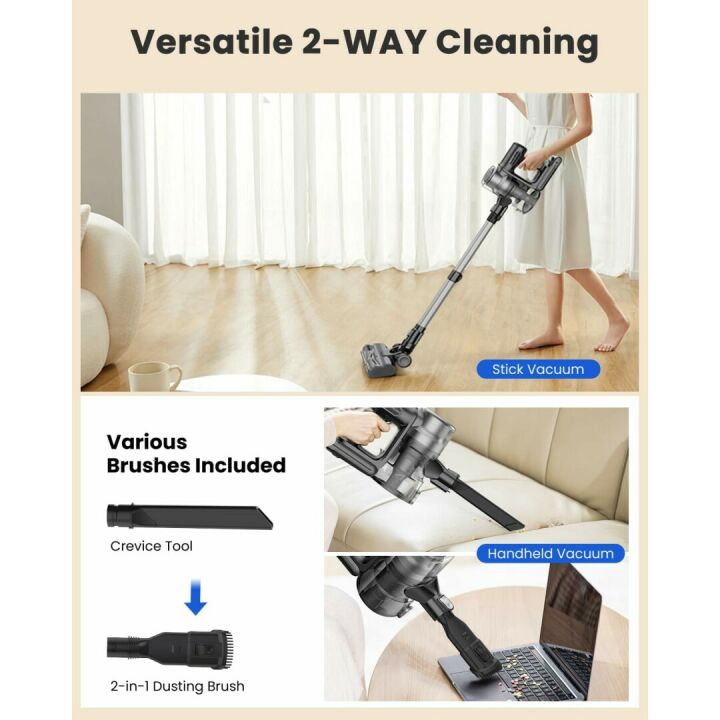 Proscenic P13 Cordless Vacuum: 35Kpa Suction Power