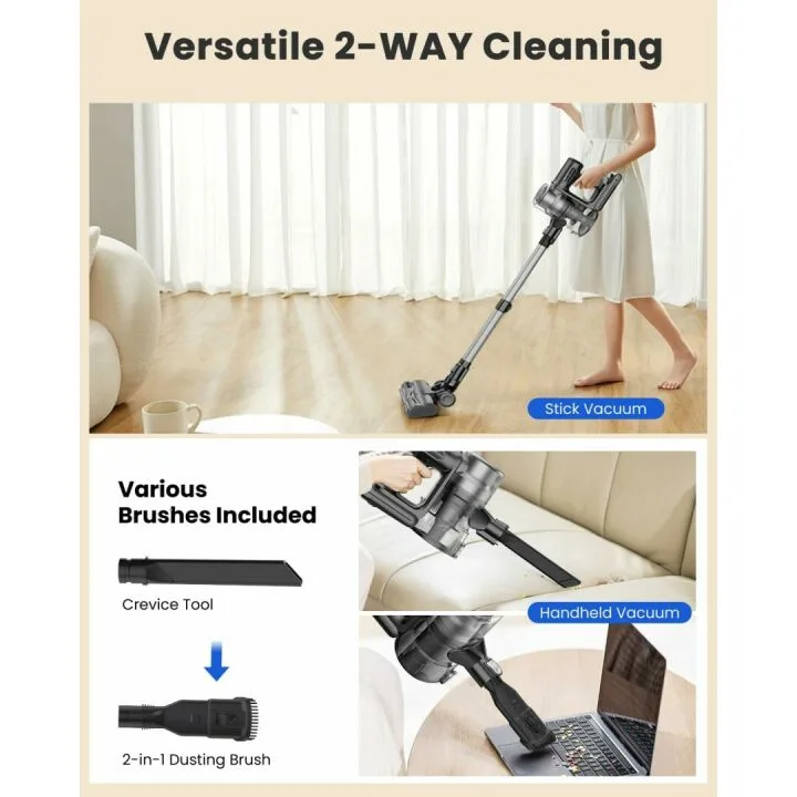 Proscenic P13 Cordless Vacuum: 35Kpa Suction Power