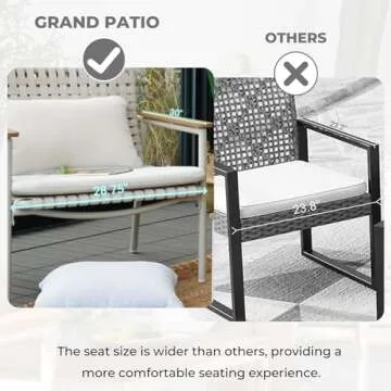 Grand Patio 4-Piece Oversized Aluminum Sofa Set