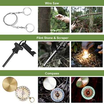 Survival kits 17 in 1, Emergency Survival Gear and Equipment, Cool Gadgets for Men Camping Fishing Hunting Outdoor